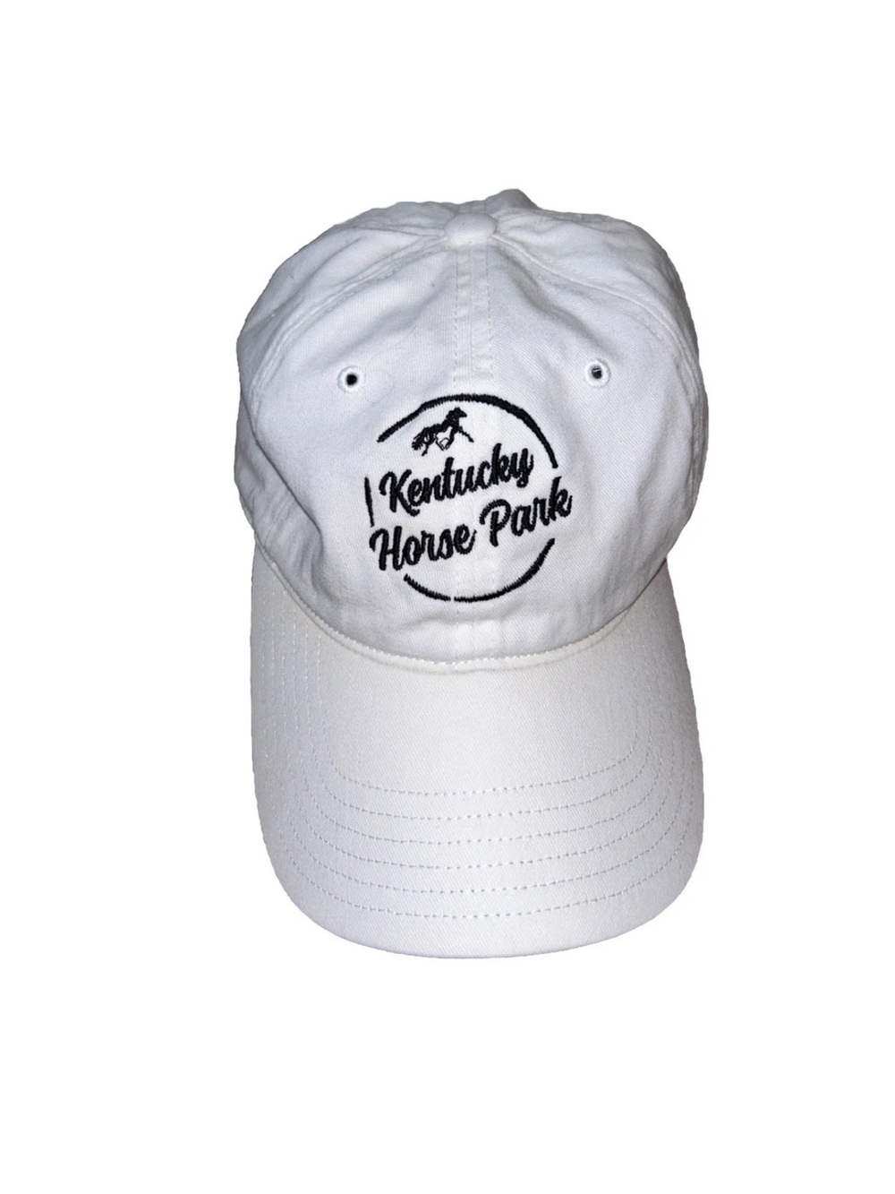 Kentucky Horse Park Unisex Adidas White & Black Golf Hat With Adjustable Strap